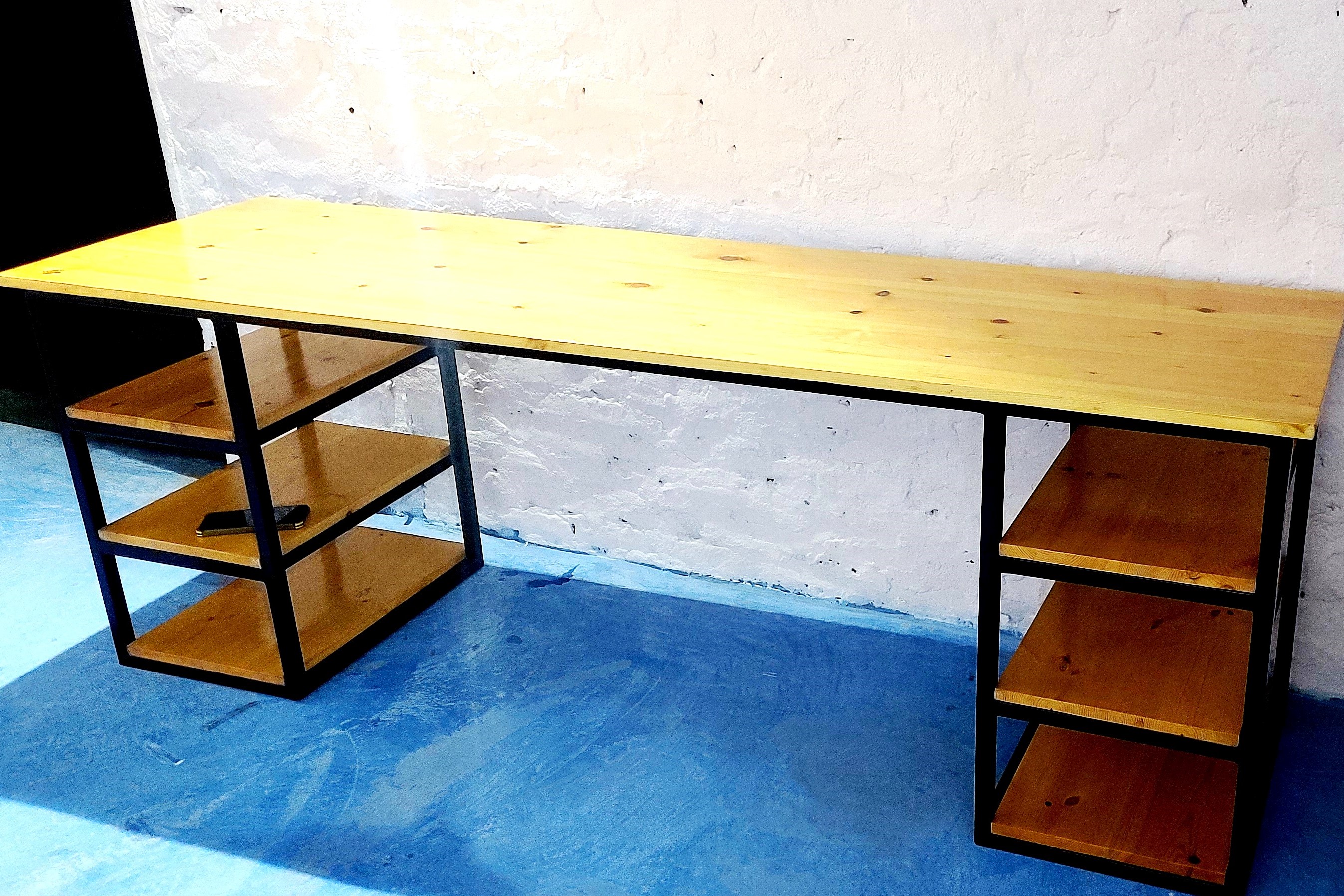 Custom Made Metal Wood Study Office Table
